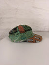 Casquette en tapisserie unisexe unique fait main upcyclé retravaillé et tissé taille unique n•1047