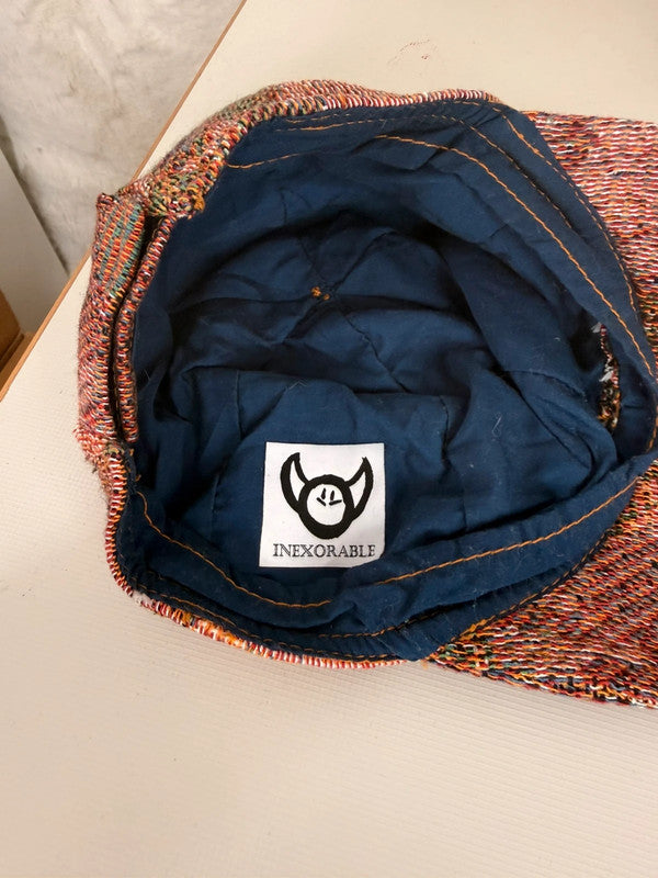 Casquette en tapisserie unisexe unique fait main upcyclé retravaillé et tissé taille unique n•1050