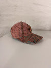 Casquette en tapisserie unisexe unique fait main upcyclé retravaillé et tissé taille unique n•1050