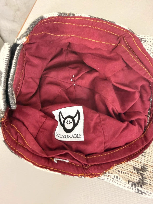 Casquette en tapisserie unisexe unique fait main upcyclé retravaillé et tissé taille unique n•1051