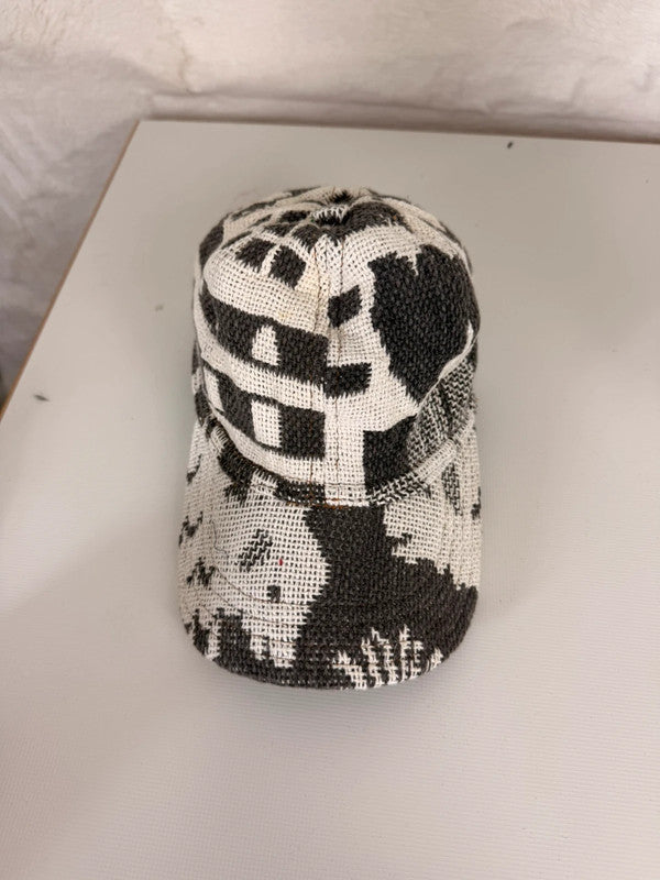 Casquette en tapisserie unisexe unique fait main upcyclé retravaillé et tissé taille unique n•1051