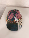 Casquette en tapisserie unisexe unique fait main upcyclé retravaillé et tissé taille unique n•1052