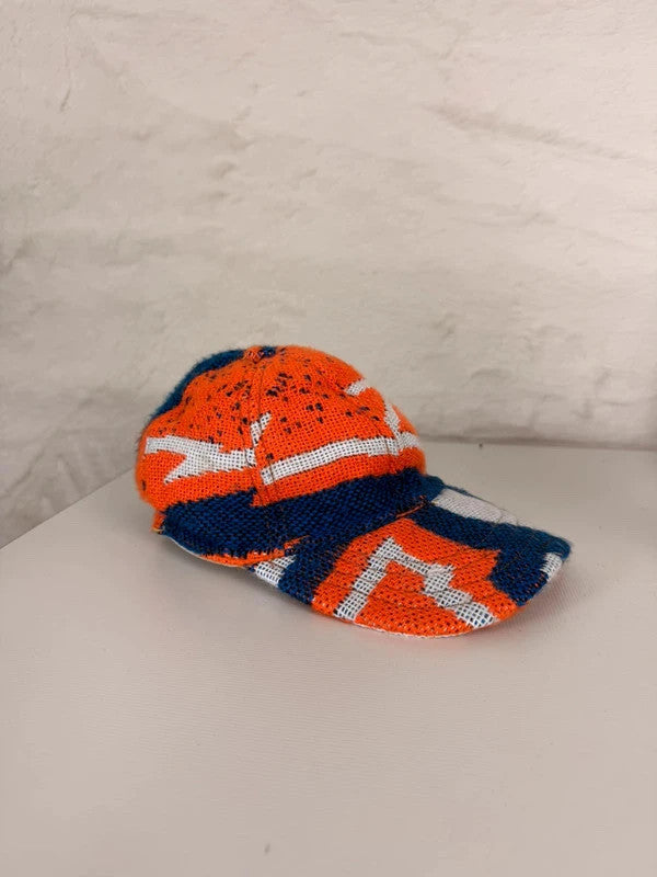 Casquette en tapisserie unisexe unique fait main upcyclé retravaillé et tissé taille unique n•1055