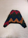 Sweat crewneck en tapisserie ample unisexe unique fait main upcyclé tissé taille XS n•1057