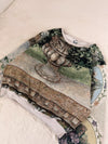 Sweat crewneck en tapisserie ample unisexe unique fait main upcyclé tissé taille XL n•1059