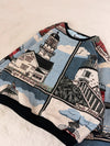 Sweat crewneck en tapisserie ample boxy unisexe unique fait main upcyclé tissé taille M n•1060