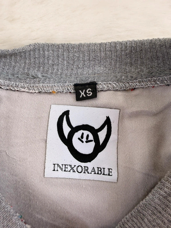 Sweat crewneck en tapisserie ample boxy unisexe unique fait main upcyclé tissé taille XS n•1062