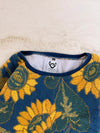Sweat crewneck en tapisserie ample boxy unisexe unique fait main upcyclé tissé taille XL n•1063