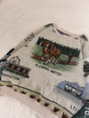 Sweat crewneck en tapisserie ample boxy unisexe unique fait main upcyclé tissé taille L n•1065
