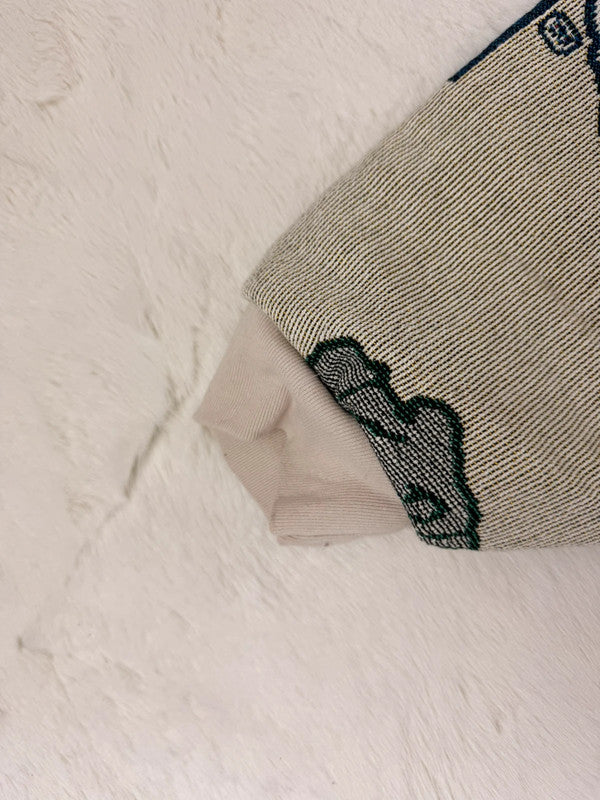 Sweat crewneck en tapisserie ample boxy unisexe unique fait main upcyclé tissé taille L n•1065