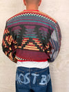 Sweat crewneck en tapisserie ample boxy unisexe unique fait main upcyclé tissé taille S n•1066