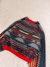 Sweat crewneck en tapisserie ample boxy unisexe unique fait main upcyclé tissé taille S n•1066