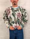 Sweat crewneck en tapisserie ample boxy unisexe unique fait main upcyclé tissé taille M n•1067