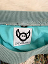 Sweat crewneck en tapisserie ample boxy unisexe unique fait main upcyclé tissé taille M n•1067