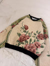 Sweat crewneck en tapisserie ample boxy unisexe unique fait main upcyclé tissé taille S n•1068