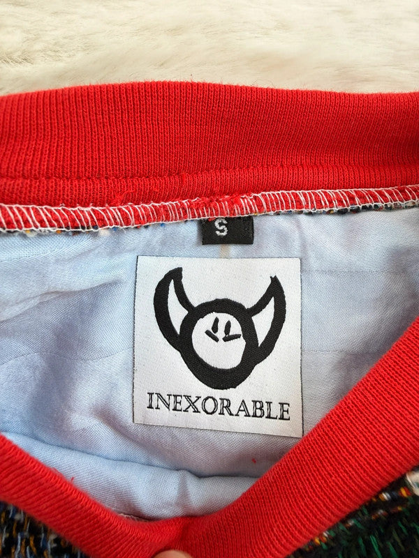 Sweat crewneck en tapisserie ample boxy unisexe unique fait main upcyclé tissé taille S n•1069