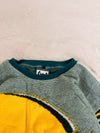 Sweat crewneck en tapisserie ample boxy unisexe unique fait main upcyclé tissé taille M n•1071