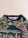 Sweat crewneck en tapisserie ample boxy unisexe unique fait main upcyclé tissé taille L n•1076