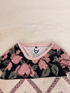 Sweat crewneck en tapisserie ample boxy unisexe unique fait main upcyclé tissé taille M n•1079