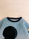 Sweat crewneck en tapisserie ample boxy unisexe unique fait main upcyclé tissé taille S n•1080