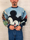 Sweat crewneck en tapisserie ample boxy unisexe unique fait main upcyclé tissé taille S n•1080