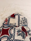 Sweat à capuche en tapisserie ample boxy unisexe unique fait main upcyclé tissé taille S n•1084