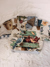 Sweat à capuche en tapisserie ample boxy unisexe unique fait main upcyclé tissé taille M n•1086