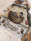 Sweat à capuche en tapisserie ample boxy unisexe unique fait main upcyclé tissé taille M n•1086