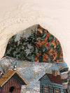Sweat à capuche en tapisserie ample boxy unisexe unique fait main upcyclé tissé taille L n•1087