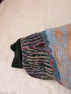 Sweat à capuche en tapisserie ample boxy unisexe unique fait main upcyclé tissé taille S n•1088