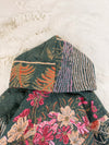 Sweat à capuche en tapisserie ample boxy unisexe unique fait main upcyclé tissé taille S n•1088