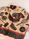 Sweat à capuche en tapisserie ample boxy unisexe unique fait main upcyclé tissé taille M n•1093