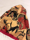 Sweat à capuche en tapisserie ample boxy unisexe unique fait main upcyclé tissé taille S n•1095
