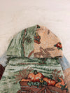 Sweat à capuche en tapisserie ample boxy unisexe unique fait main upcyclé tissé taille XL n•1097