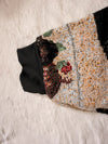 Sweat à capuche en tapisserie ample boxy unisexe unique fait main upcyclé tissé taille XS n•1100