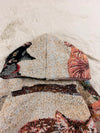 Sweat à capuche en tapisserie ample boxy unisexe unique fait main upcyclé tissé taille XS n•1100
