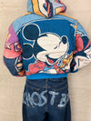 Sweat à capuche en tapisserie ample boxy unisexe unique fait main upcyclé tissé taille S n•1103