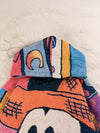 Sweat à capuche en tapisserie ample boxy unisexe unique fait main upcyclé tissé taille S n•1103