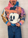 Sweat à capuche en tapisserie ample boxy unisexe unique fait main upcyclé tissé taille S n•1103