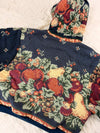 Sweat à capuche en tapisserie ample boxy unisexe unique fait main upcyclé tissé taille XS n•1104