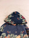Sweat à capuche en tapisserie ample boxy unisexe unique fait main upcyclé tissé taille XS n•1104