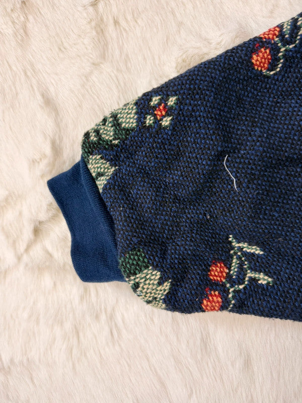 Sweat à capuche en tapisserie ample boxy unisexe unique fait main upcyclé tissé taille XS n•1104