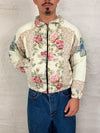 Veste en quilt crop style sportswear design unique vintage fait main upcyclé retravaillé M n•1106