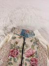Veste en quilt crop style sportswear design unique vintage fait main upcyclé retravaillé M n•1106