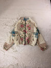 Veste en quilt crop style sportswear design unique vintage fait main upcyclé retravaillé M n•1106