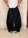 Pantalon baggy jean noir large Japanese balloon streetwear y2k vintage hip-hop taille 38US n•1108