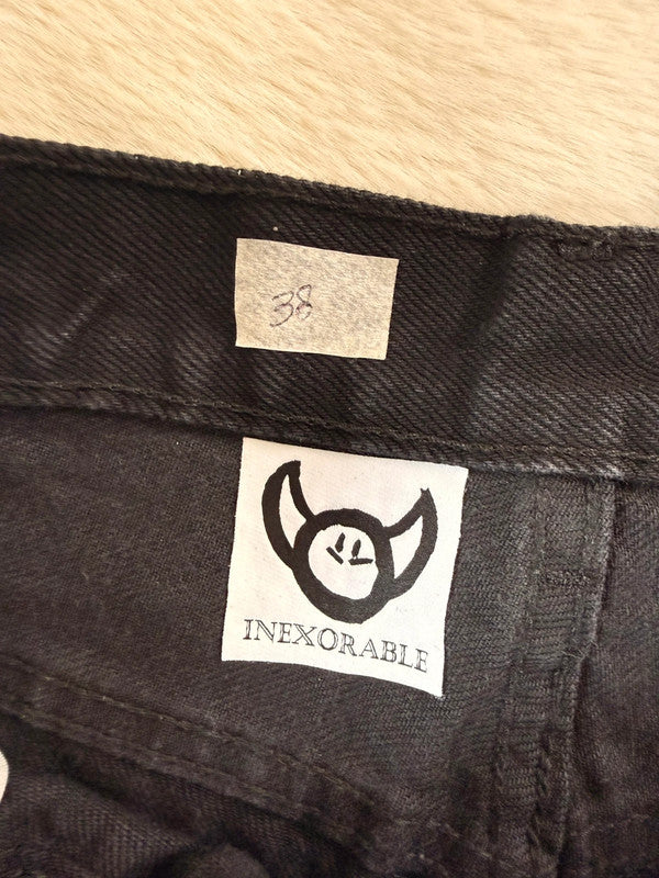 Pantalon baggy jean noir large Japanese balloon streetwear y2k vintage hip-hop taille 38US n•1108