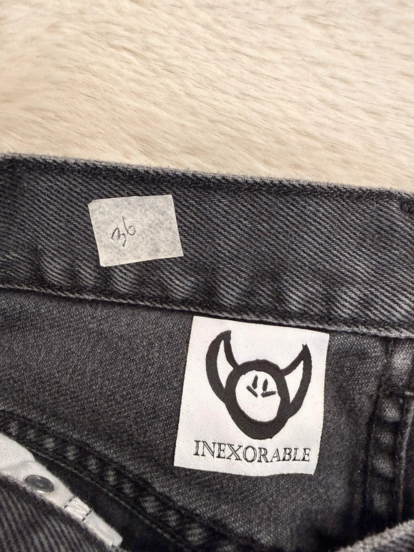 Pantalon baggy jean noir large Japanese balloon streetwear y2k vintage hip-hop taille 36US n•1109