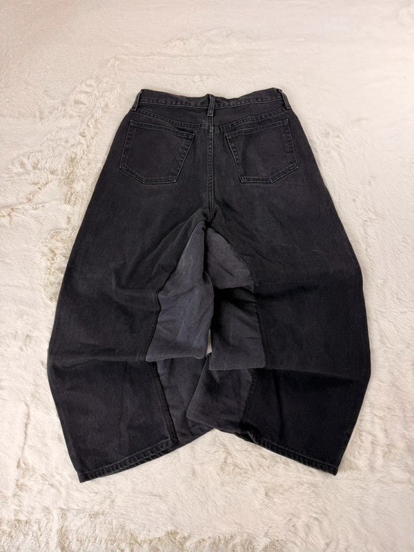 Pantalon baggy jean noir large Japanese balloon streetwear y2k vintage hip-hop taille 34US n•1111