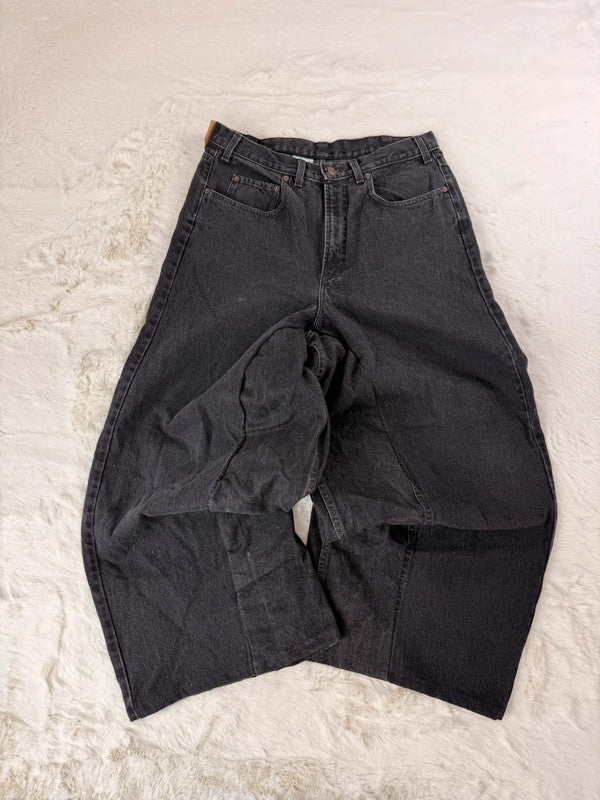 Pantalon baggy jean noir large Japanese balloon streetwear y2k vintage hip-hop taille 31US n•1112